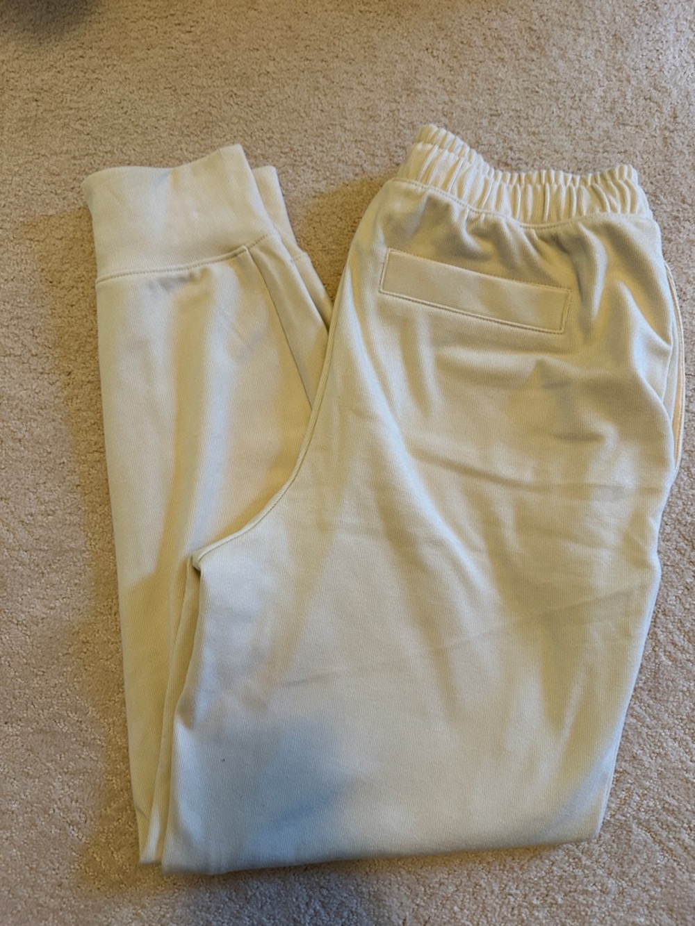 Varley Cream Elastic-Waist Joggers